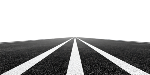 Empty asphalt road extending into darkness