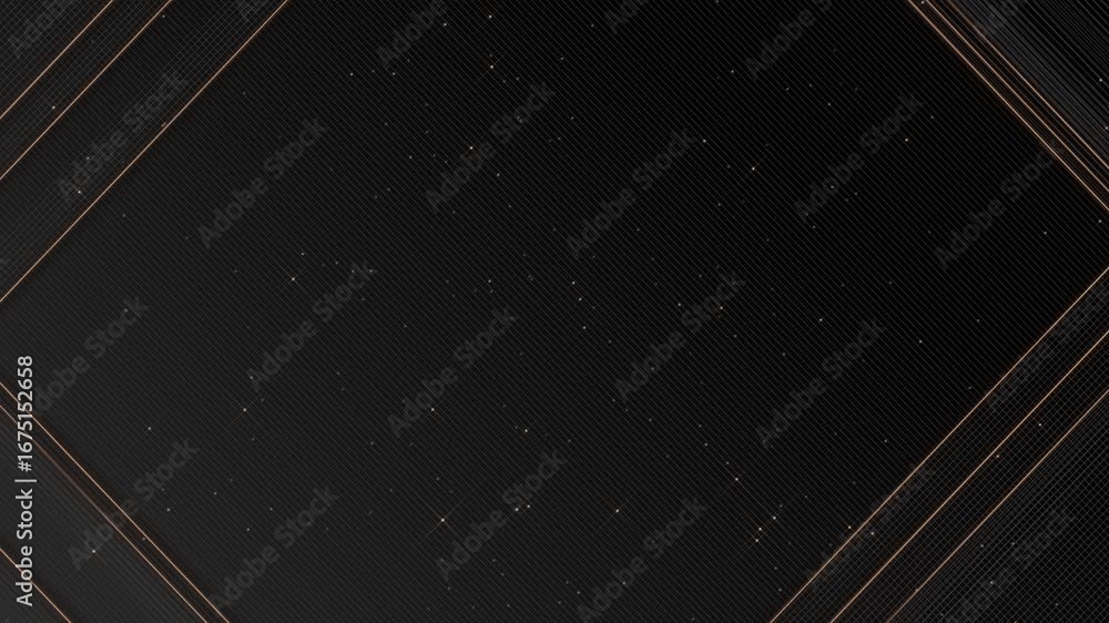 Poster abstract digital golden frame sparkling particles of light. futuristic luxury background design for 
