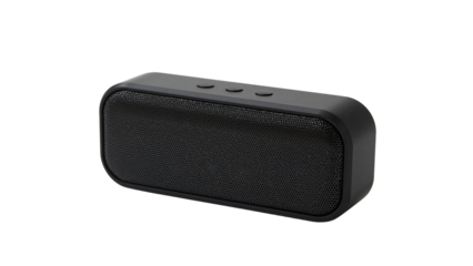 Modern black bluetooth speaker for audio enjoyment, perfect for travel and music lovers looking for portable sound solutions and wireless listening