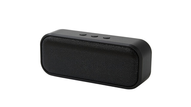 Modern black bluetooth speaker for audio enjoyment, perfect for travel and music lovers looking for portable sound solutions and wireless listening