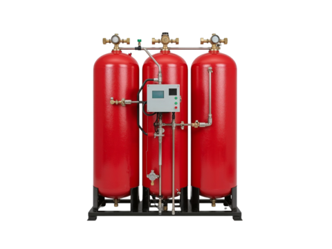 Reliable red fire suppression system for industrial safety, a modern solution for protecting assets and ensuring compliance with safety regulations