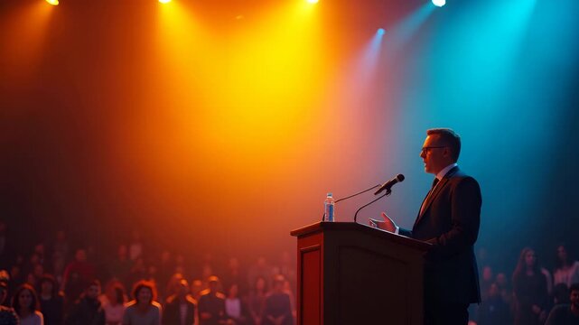 Craft compelling Diversity Empowerment Speech visuals; influential keynote addresses transformative messages premium photostock imagery elevating inclusive oratory in  Photo Stock  Concept  and empty 