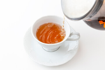 紅茶とティーポット