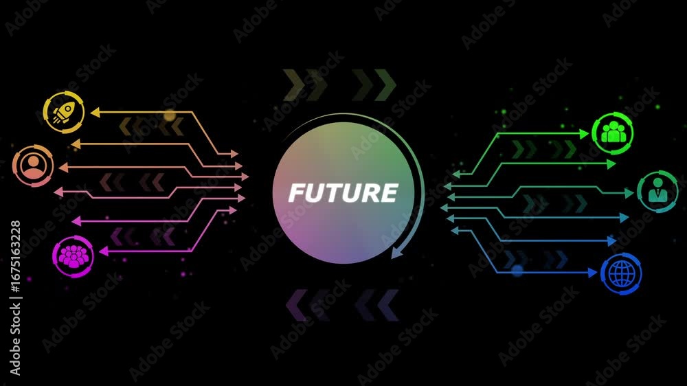 Poster futuristic digital network connecting global business people rocket launch innovation progress data 