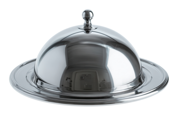 Polished silver serving dome (1)