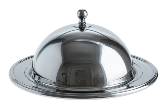 Polished silver serving dome (1)