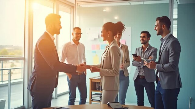 Dynamic Diversity in Teamwork: Captivating Visuals of Multicultural Collaboration and Innovative Achievements in Photo Stock Concepts with Ample Left Space