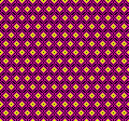 Fabric pixel abstract geometric pattern Thai pixel style design for clothing, fabric, background, wallpaper, wrapping, batik. Knitwear, Embroidery style. Aztec geometric art ornament print.