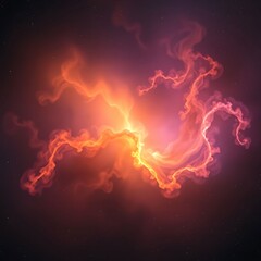 Vibrant orange and pink nebula with glowing electric energy streaks in deep space Generated using Raphael AI (free version with commercial use rights)	