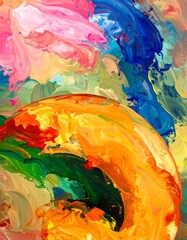 Abstract Paint Swirls  