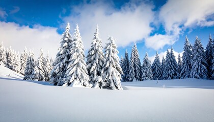 Snowy winter forest landscape (1)