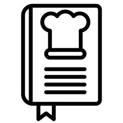 Menu icon, Black And White Outline Icon Vector.