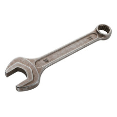 Metal combination wrench isolated on transparent background
