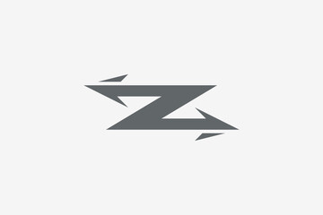 Unique letter Z arrow logo