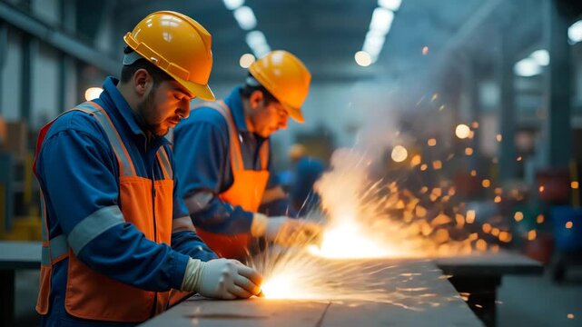 Exhibit professional stock visuals of labour day industrial workers in action highlighting expert craftsmanship teamwork and progressive operational efficiency in production sites in  Photo Stock  Con