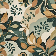 Elegant Botanical Foliage Seamless Texture