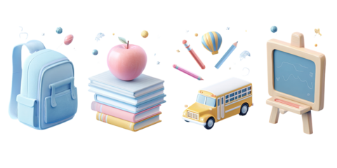 Back to school cartoon illustration