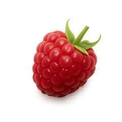 raspberry on white background