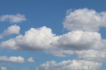 Obraz premium 夏の空。白い雲。
