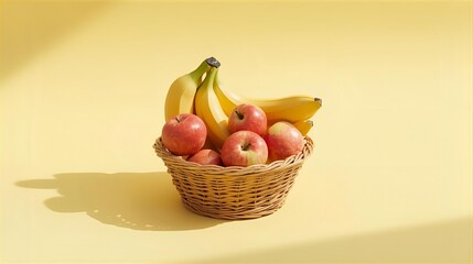 Fresh fruit basket healthy eating natural produce