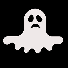 Cute ghost creation kit icon.Halloween spooky monsters, scary spirit or poltergeists at night. cartoon ghosts. cute ghost creation kit, changeable face, flat design icon. sticker, clipart,vector.