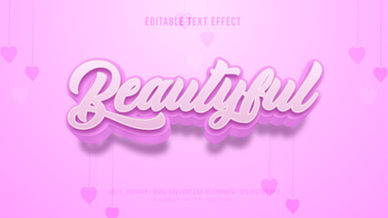 beautiful editable text effect