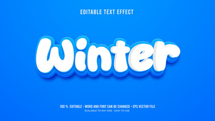 winter editable text effect