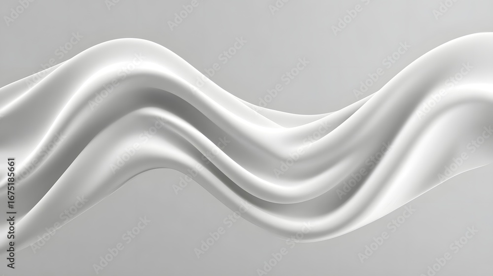 Poster smooth abstract wave pattern in shades of grey