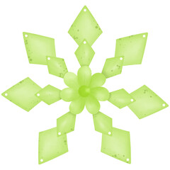 Snowflake pattern hand drawn in bright colors transparency illustration 