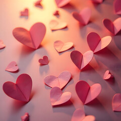 red hearts background