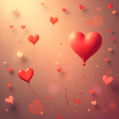 red hearts background