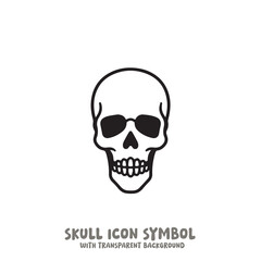 Skull and Bone Icon Symbol Vector Illustration in Black and White