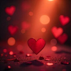 red hearts background