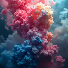Swirling smoke texture vibrant colors