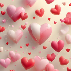 red hearts background