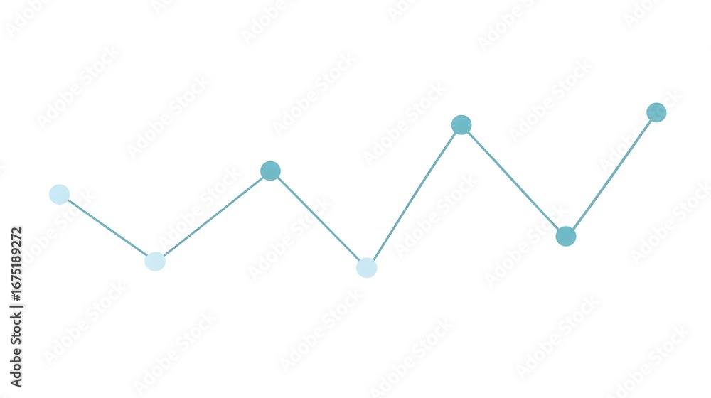 Poster a line chart representing business performance data.