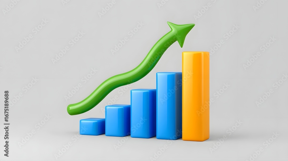 Poster a colorful chart showing growth and progress.
