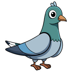 cartoon bird on a white background
