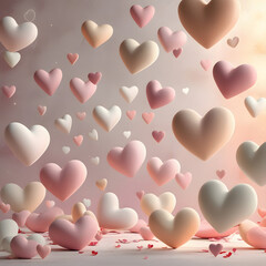 red hearts background