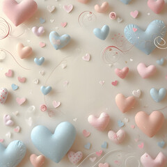 pink hearts background