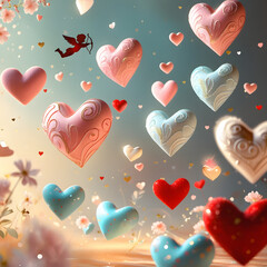 seamless pattern with hearts