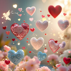 valentine hearts background
