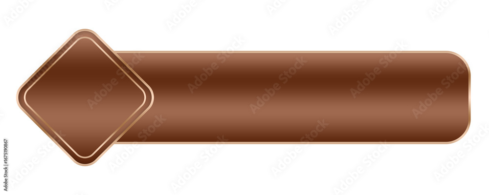 Poster brown lower third with number 1 for award element png file, bronze element png file