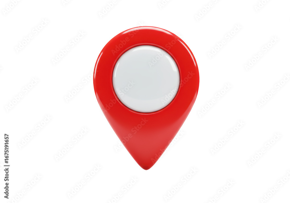 Poster isolated map pointer with red and white colors design, location and navigation element icon