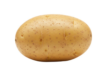 Isolated Yukon Gold potato, a versatile ingredient in cooking, a root vegetable for healthy eating