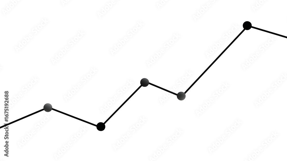 Aufkleber simple line graph showing data trend