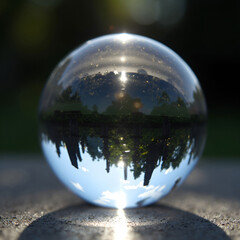Crystal ball refracted light