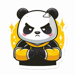 panda, animal, bear, cartoon, vector, illustration,