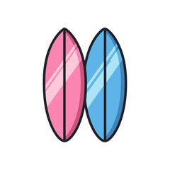 vector illustration of a surfboard