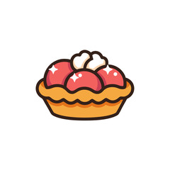 vector illustration of a cupcake